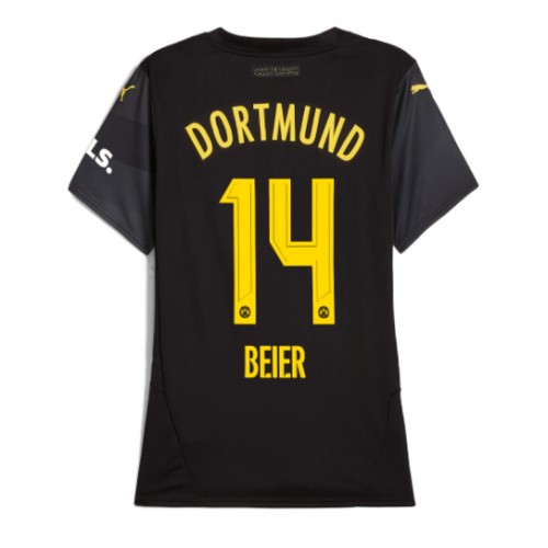 Dres Borussia Dortmund Maximilian Beier #14 Gostujuci za Žensko 2024-25 Kratak Rukav